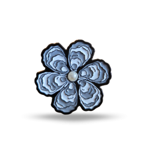 Cape Cod Pin - Oysters Flower with a Perl
